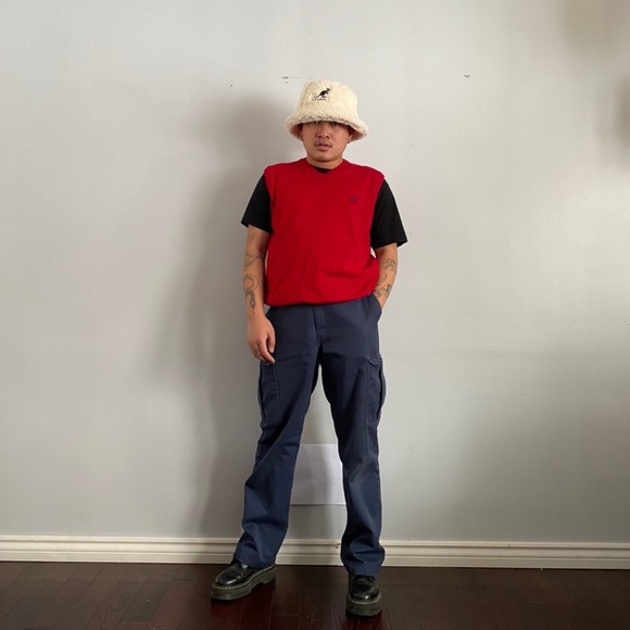 Chaps Sweater Vest in Red - Picture 4 of 4